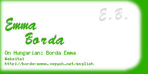 emma borda business card